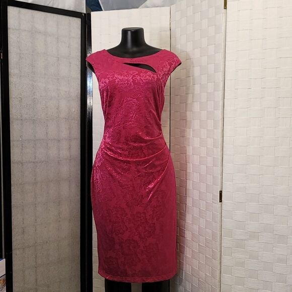 BRAND NEW CONNECTED APPAREL ROUND-NECK SLEEVELESS FLORAL LACE SHEATH DRE… - Picture 11 of 13